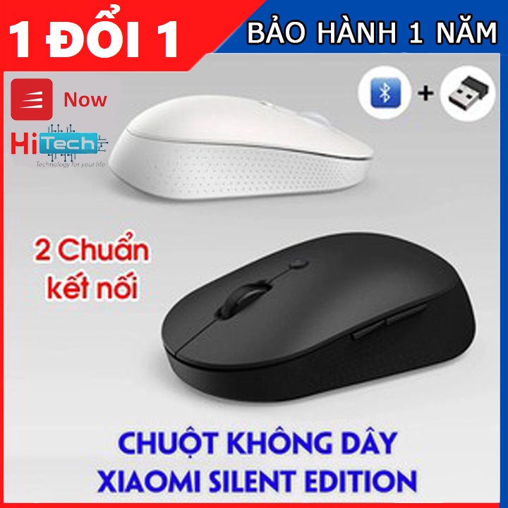 Chuột Không Dây Xiaomi Mi Dual Mode Wireless Mouse Silent Edition - Bluetooth 4.2 &amp; RF 2.4GHz, Không tiếng ồn 4.9