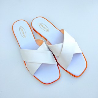 Dép quai chéo da mềm