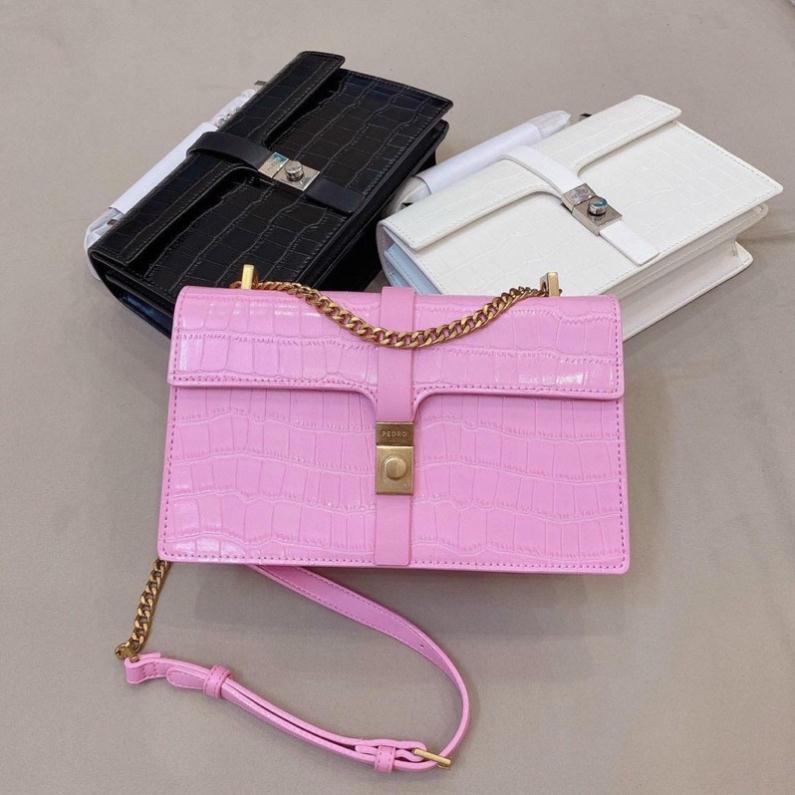 Túi pê rô vân rắn 2 ngăn size 24 hàng cao cấp