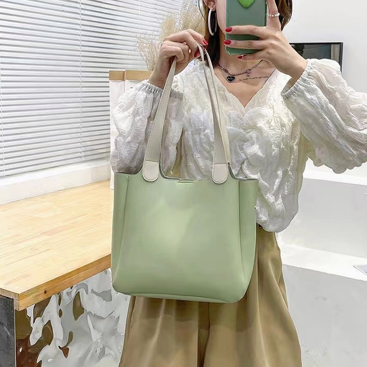 Túi xách đeo vai khổ A4 phong cách công sở đi chơi đi làm thời trang dành cho nữ  2 trong 1 gửi túi mỹ phẩm