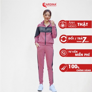 Đồ bộ nỉ nữ CARDINA chất cotton da cá cao cấp có khóa kéo 1NiF11.