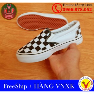 ⚡[SALE ] Giày Vans lười caro đen trắng