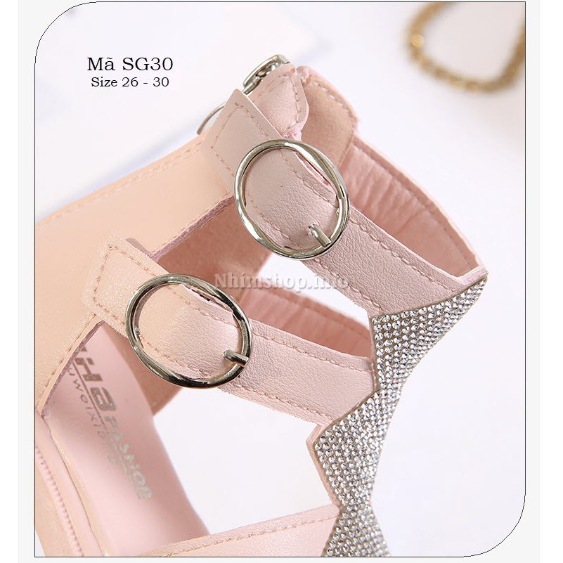 SANDAL BÉ GÁI CHIẾN BINH CỔ THẤP SIÊU DỄ THƯƠNG SG30