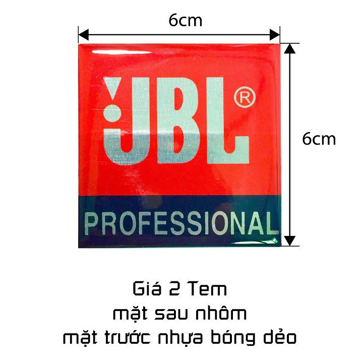 Tem Loa JBL Dán Thùng Loa - Vuông 6cm - Giá 2 Tem