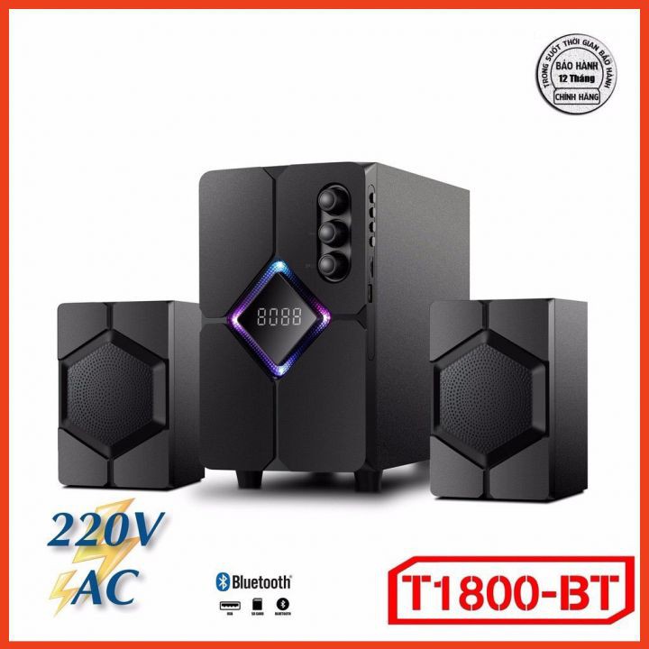 Loa Máy Vi Tính Để Bàn T1800-BT Công Suất 40w Điều Chỉnh Bass Treble Loa Pc Bluetooth Gaming Nghe Nhạc Giải Trí