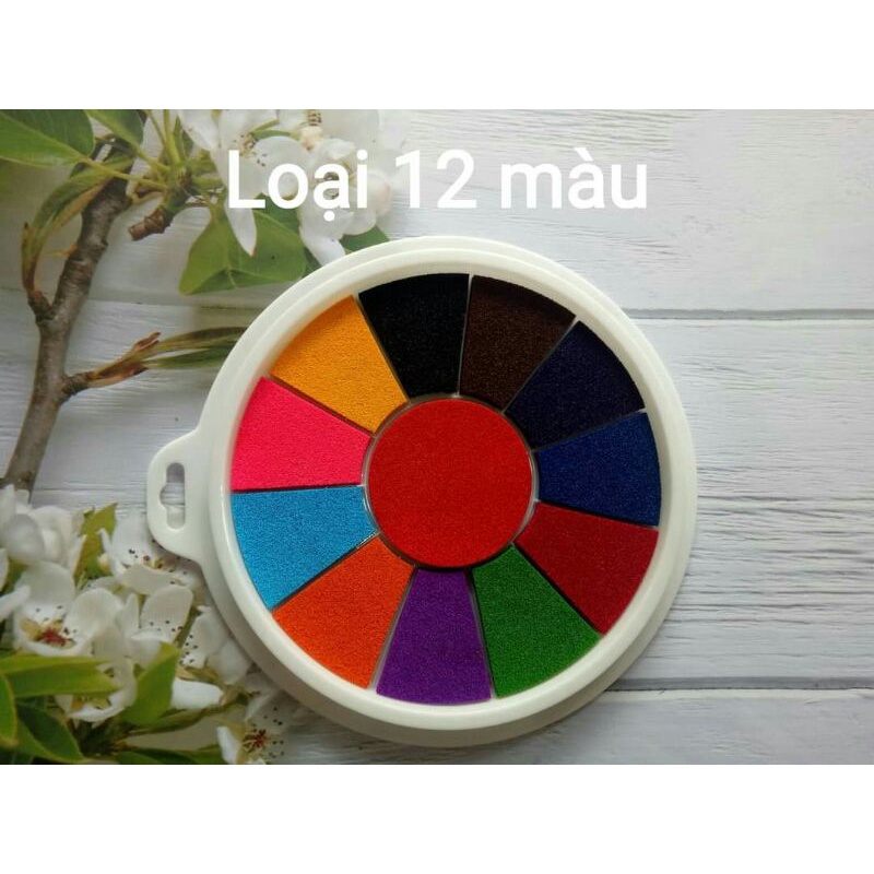 Màu Vẽ Vân Tay 12 Màu Washable Paint Pad Kèm Quà Tặng