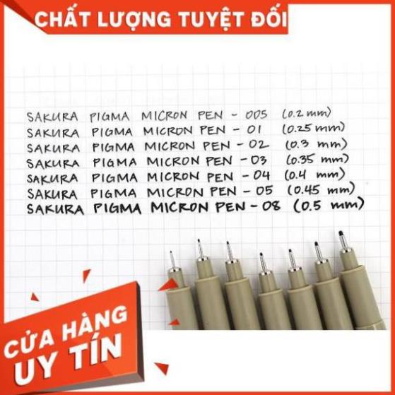 Bút Line Đi Nét Sakura Pigma Micro Đủ Size chống nước - Chuyenmythuat68