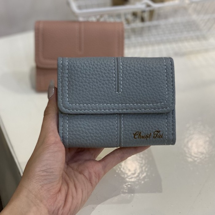 Ví da nhỏ đựng thẻ tiện mặt tiện dụng khắc tên theo ý thích - Lucy Wallet - VuVer