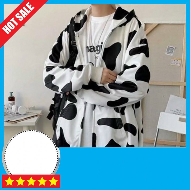 💖 MẪU HÓT 💖 Áo hoodie bò sữa unisex form rộng họa tiết bò sữa cực đẹp thời trang năng động, Áo Bò Sữa Có Mũ