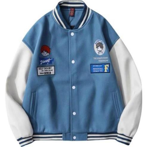 Áo Khoác Bomber Nam Nữ Unisex - Áo Jacket Bombers Thêu 2 Màu Siêu Hot - 3 Size (có form rộng + kèm ảnh thật)