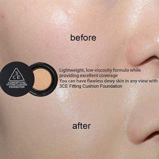 [100%AUTH] Phấn Nền 3CE Fitting Cushion Foundation- Kèm Lõi Refill