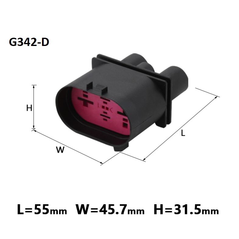 G342-Giắc cắm Đầu cắm cảm biến oxy 4 lỗ 6.3mm 9.5mm