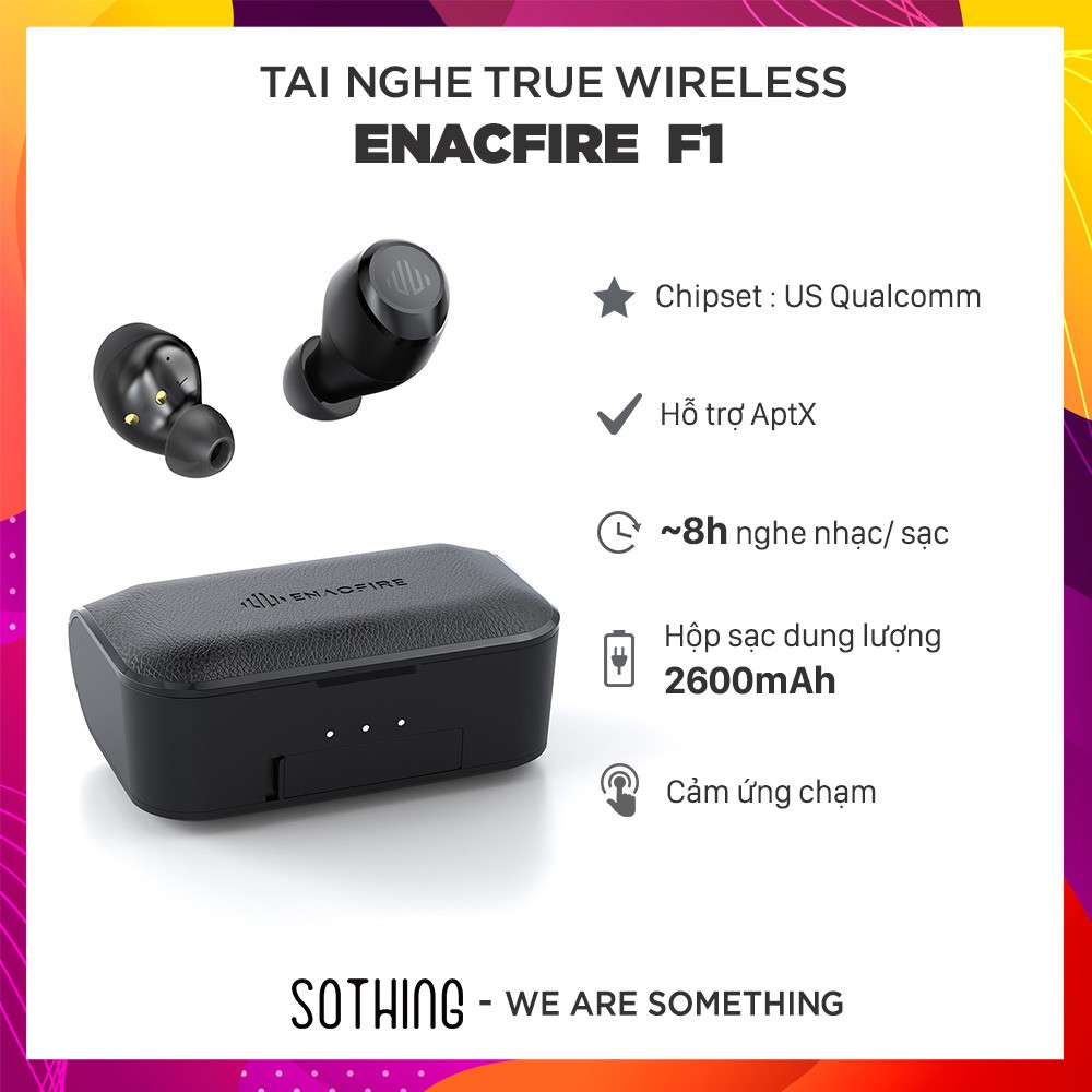 [Mã ELMS5 giảm 7% đơn 300K] [TOP AMAZON US] Tai Nghe True Wireless ENACFIRE F1 Kiêm Sạc Dự Phòng 2600mAh