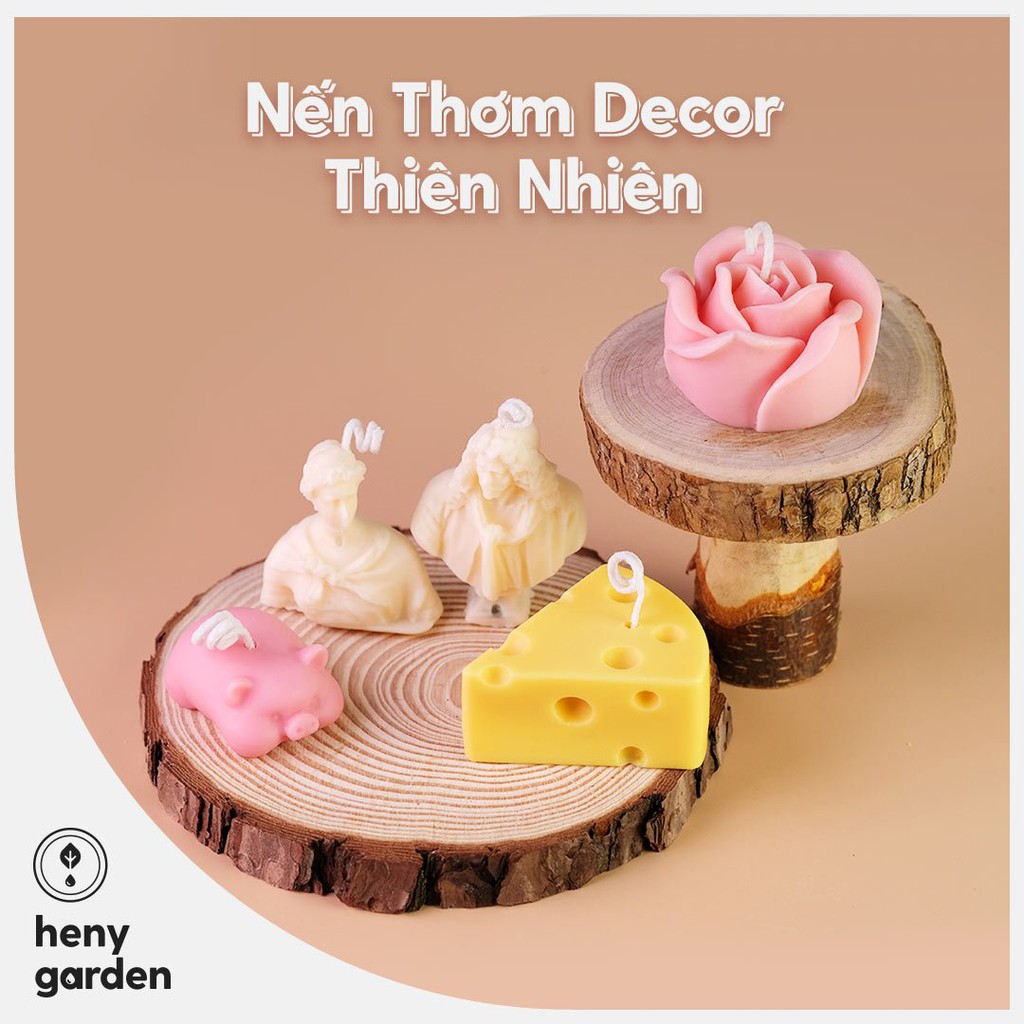 Nến Thơm Thiên Nhiên Trang Trí Không Khói Với 3 Tầng Hương Phối Hợp Heny Garden – Tặng Tinh Dầu Mẫu Thử