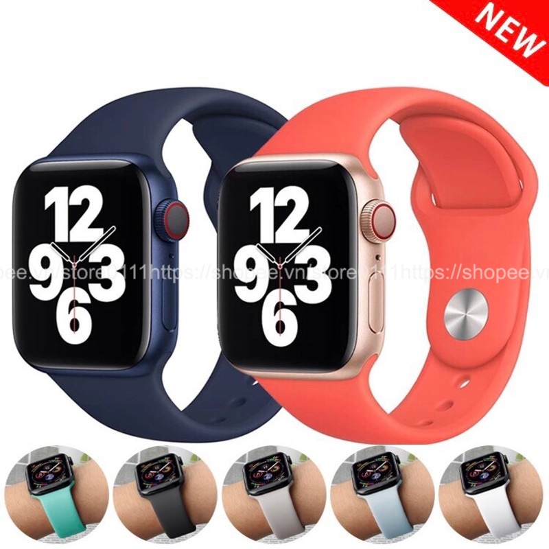 Dây silicon dành cho đồng hồ Apple watch size 38mm/40mm/41mm/42mm/44mm/45mm