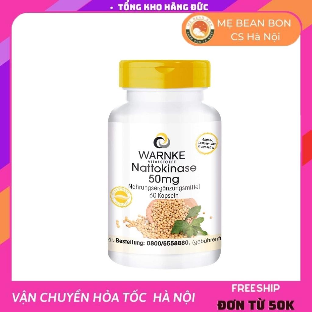 Viên Uống phòng ngừa tai biến đột quỵ WARNKE Nattokinase của Đức 50mg 60 Viên cho người lớn cao tuổi - mẹ bean bon