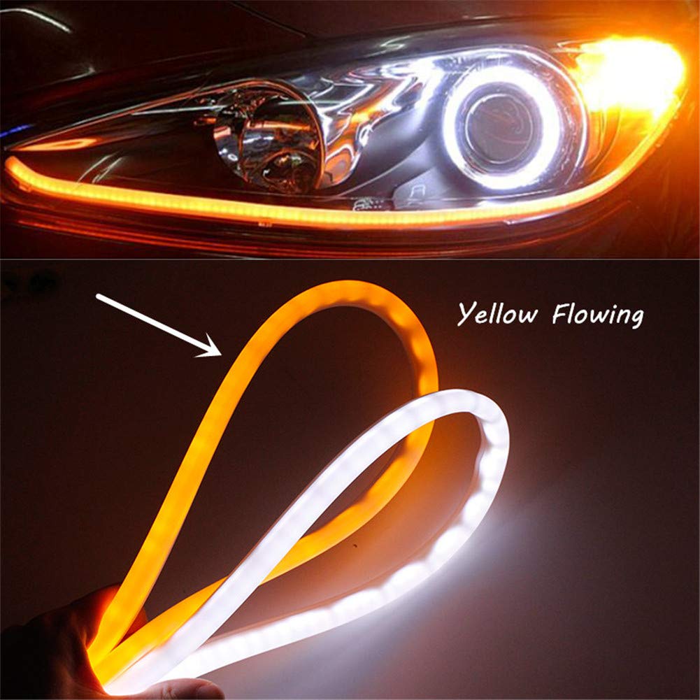 Bộ 2 Dây Đèn Led Mí Ô Tô Xi Nhan, Nháy Đuổi Chống Nước 30cm 45cm 60cm - tăng độ sang trọng cho ô tô của bạn
