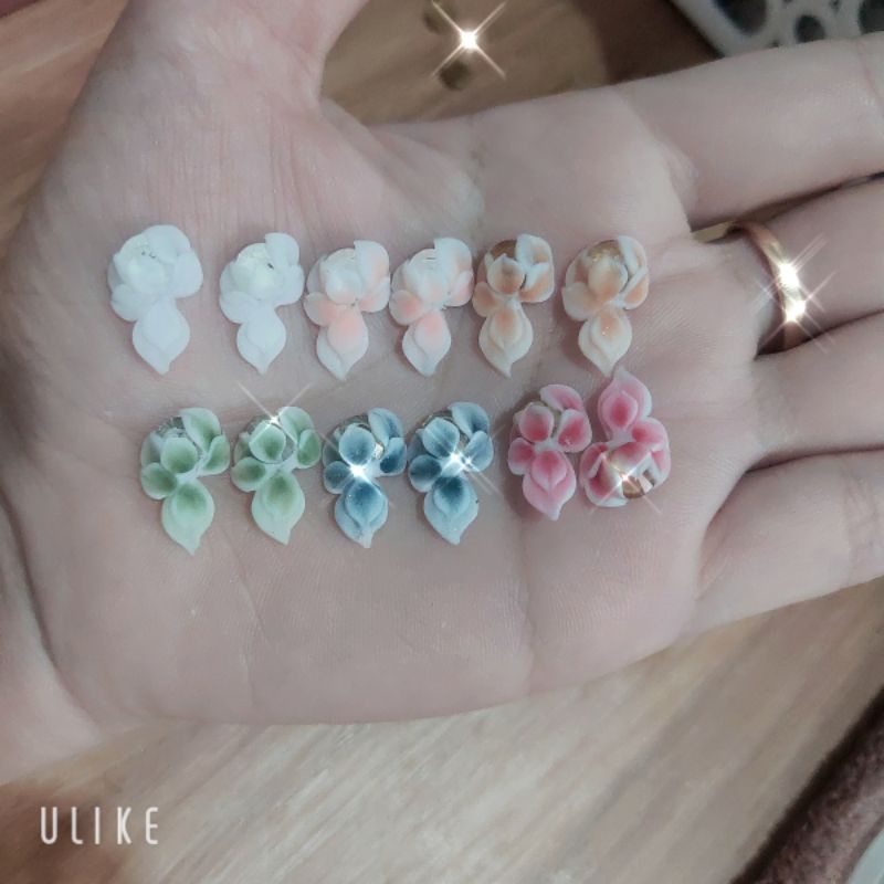 Hoa bột nail /hoa tay nhụy đá khối