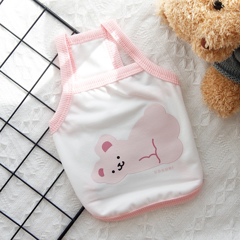 &lt;cutepethome&gt;Áo Thun Xuân Hè Cho Thú Cưng Họa Tiết Bichon Little Pomeranian
