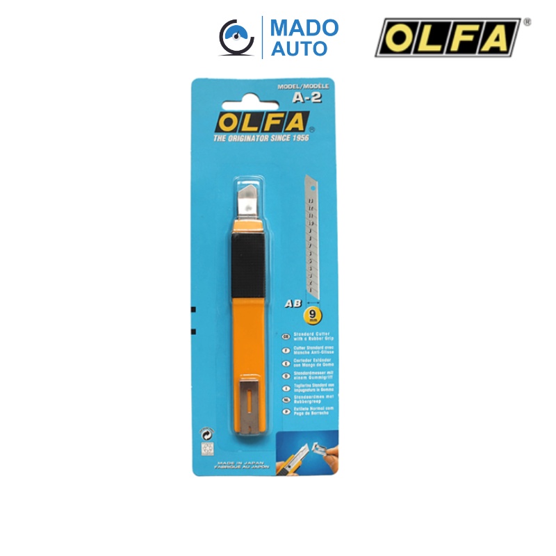 Dao cắt Film Decal chuyên dụng sắc bén OLFA A-2 khoá tự động thân chống trượt MADO AUTO