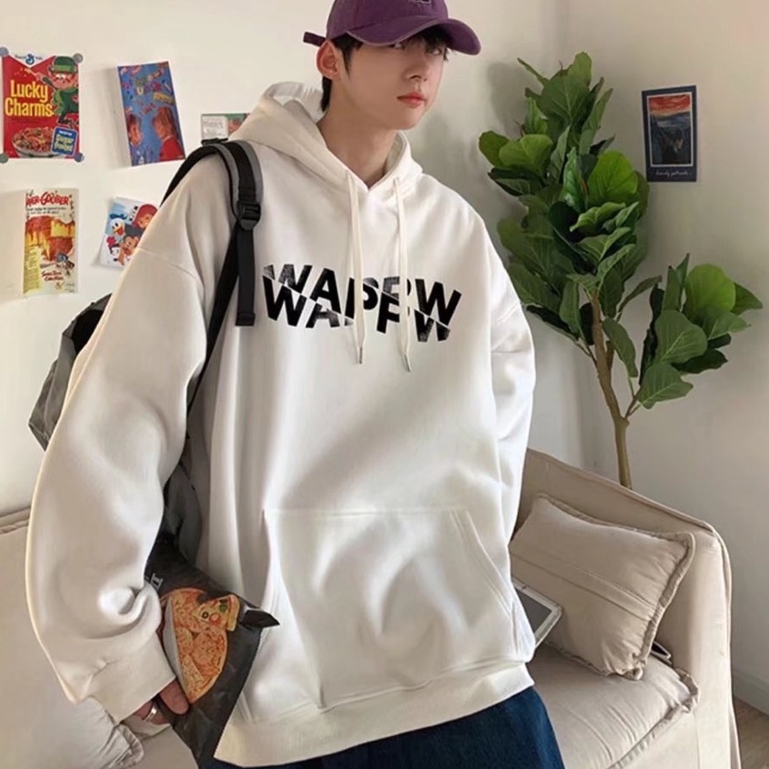 Zipper Hoodie thời trang lỏng lẻo lười biếng Hundred khí chất của người đàn ông hoodie