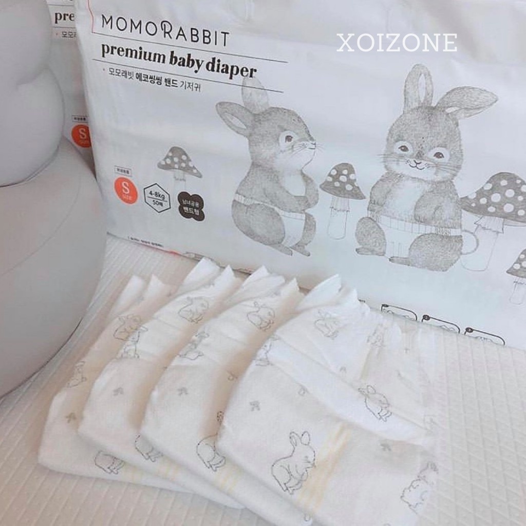  BỈM MOMO RABBIT bỉm dán/quần Hàn Quốc đủ size S50/M44/L40/L28/XL22/XXL18