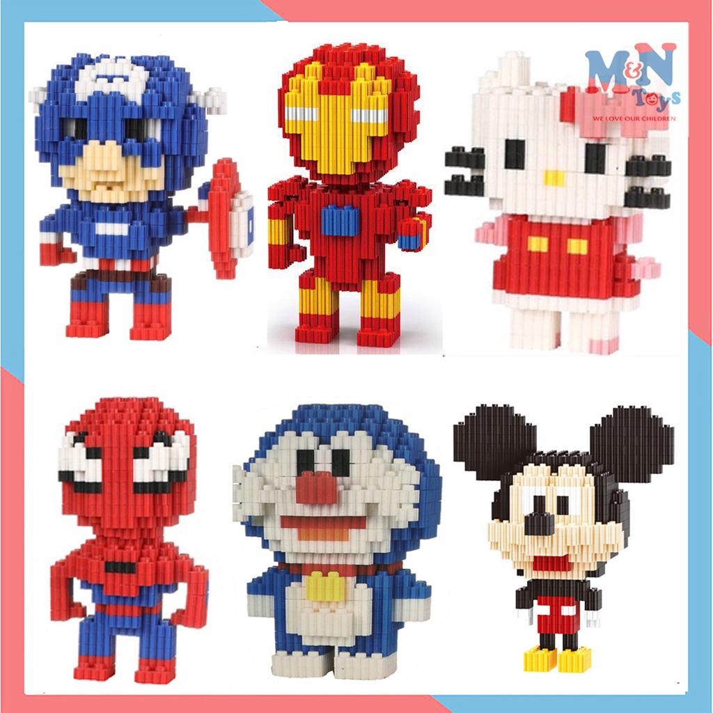 Bộ đồ chơi lắp ráp Lego giá rẻ, lego 3D mô hình động vật, siêu anh hùng
