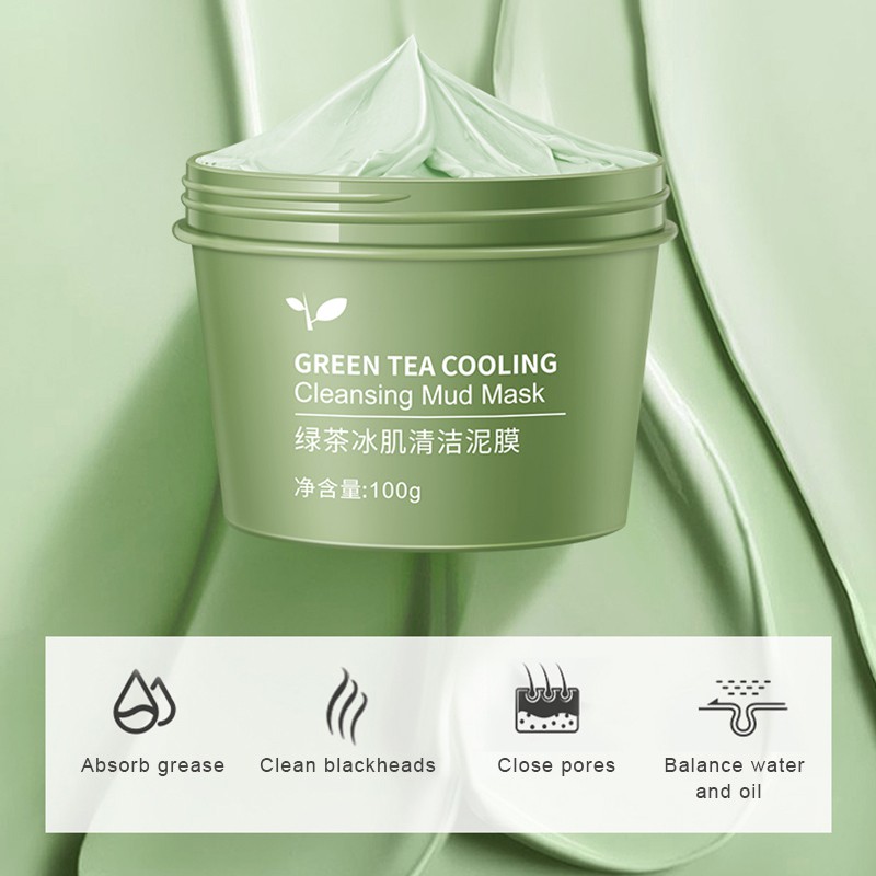 [Hàng mới về] Mặt Nạ Bùn Tinh Chất Trà Xanh Loại Bỏ Mụn Đầu Đen Làm Sạch Sâu Se Khít Lỗ Chân Lông Hiệu Quả Alex | BigBuy360 - bigbuy360.vn