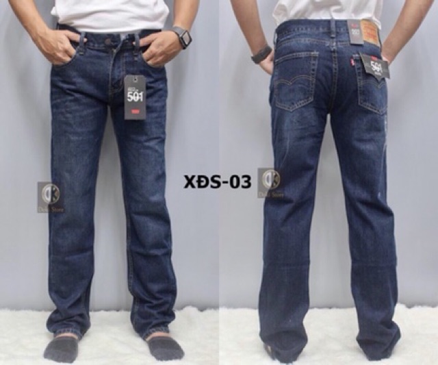 Quần Jean Ống Suông Nam Xanh Đậm SN, Quần Jean Nam Ống Rộng, Vải Không Co Giãn Chính Phẩm Mềm Mịn - DOKI | BigBuy360 - bigbuy360.vn