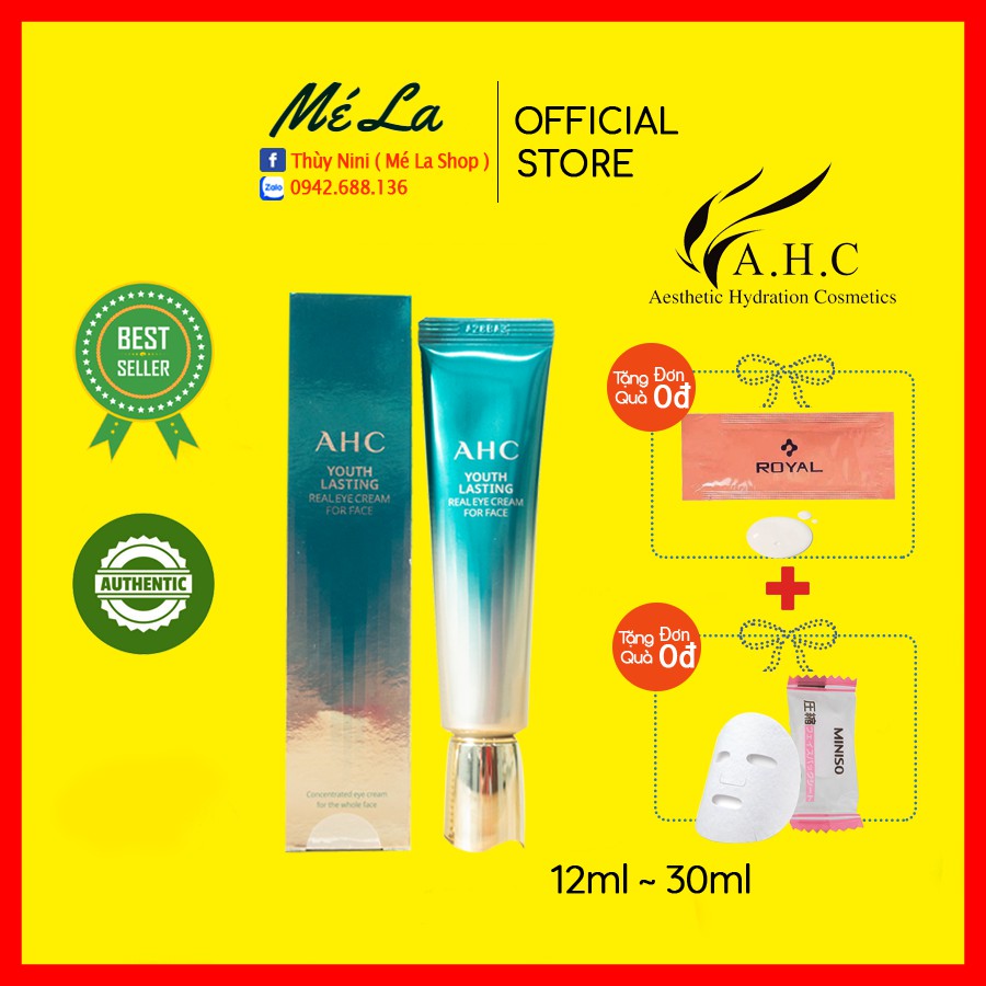 [12ml/30ml]Kem mắt AHC chống lão hóa , làm mờ nếp nhăn - bản mới nhất 2021
