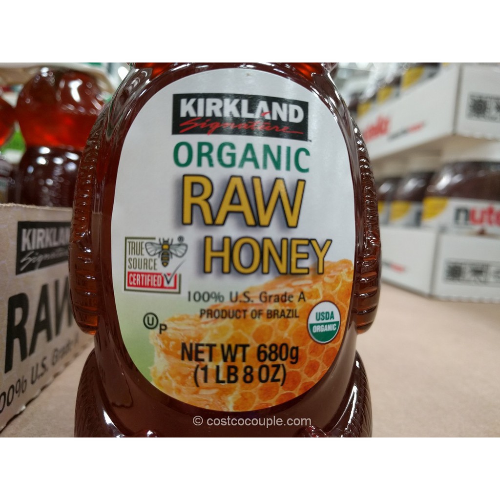 Mật Ong Gấu Hữu Cơ Kirkland Signature Organic Raw Honey 680g Hàng Chuẩn Mỹ