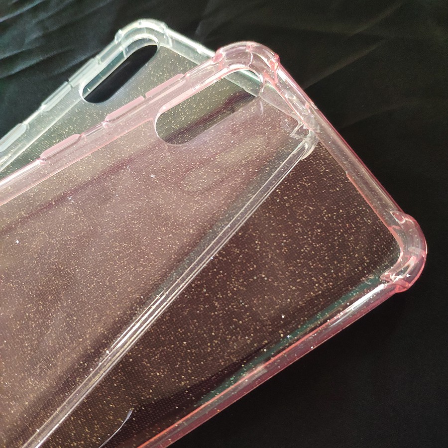 Bộ ốp lưng chống sốc kính cường lực full màn hình Galaxy M10 (ốp kim tuyến)