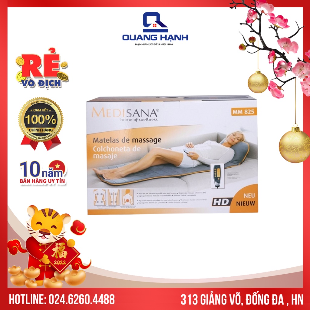 [Sản xuất tại Đức, bảo hành 12 tháng] Đệm massage thư giãn toàn thân Medisana MM825