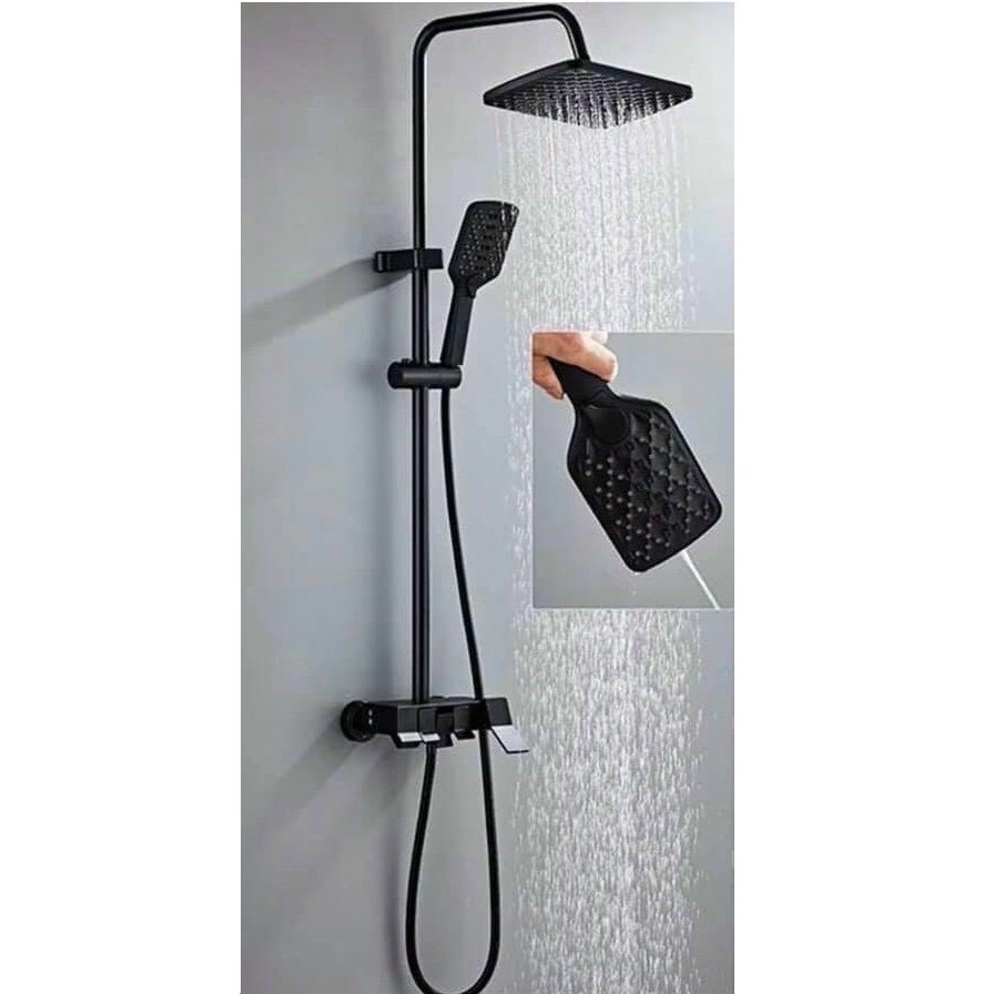 Bộ Sen Cây Tắm, Sen Tắm Đứng Nóng Lạnh Nút Nhấn Dạng Phím Đàn Kobesi luxury