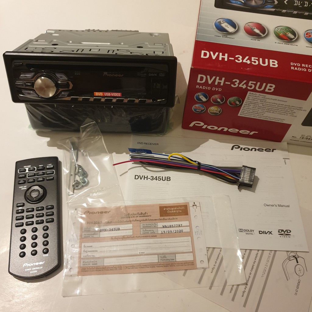 Pioneer DVH-345UB Đầu đọc DVD với Radio FM/MP3/WMA/USB Car Audio Player