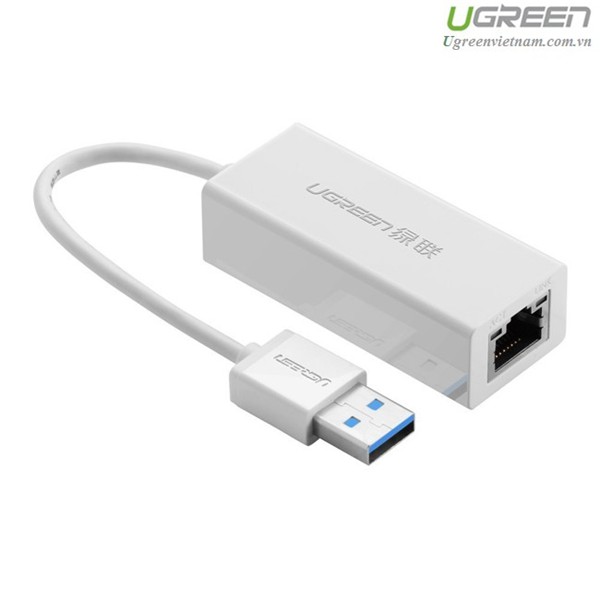 USB 2.0 to LAN, hỗ trợ 10/100Mbps tốc độ internet vỏ hợp kim Ugreen 20257-kẽm bạc Hàng Chính Hãng