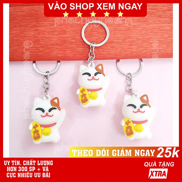 Móc khóa mèo may mắn 🐱 FREESHIP 🚛 Có video thật 🎥 Móc khóa mèo may mắn vô cùng đáng yêu - Phát Huy Hoàng