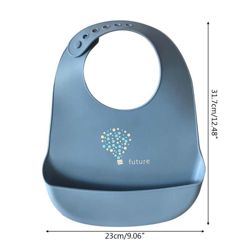 Yếm Ăn Bằng Silicon Mềm Chống Thấm Nước Họa Tiết Hoạt Hình Dễ Thương Cho Bé