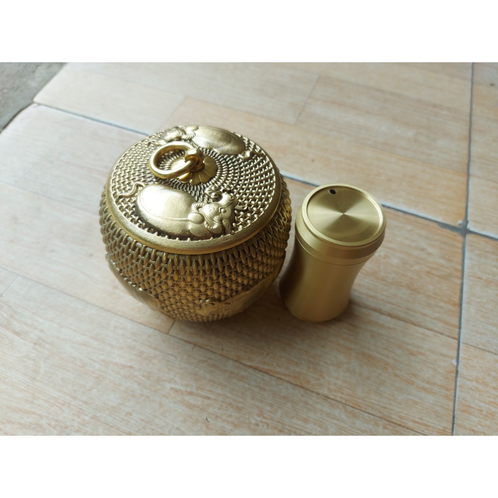 Lọ Tăm Đồng cực sang trọng- đồng vàng nguyên chất