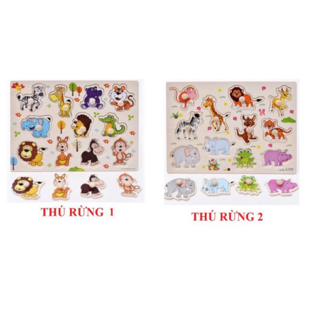 [Mã LIFE0503TOYS giảm 10% đơn 0Đ] Bảng Ghép Gỗ Có Núm Cầm 20x30cm Nhiều Chủ Đề