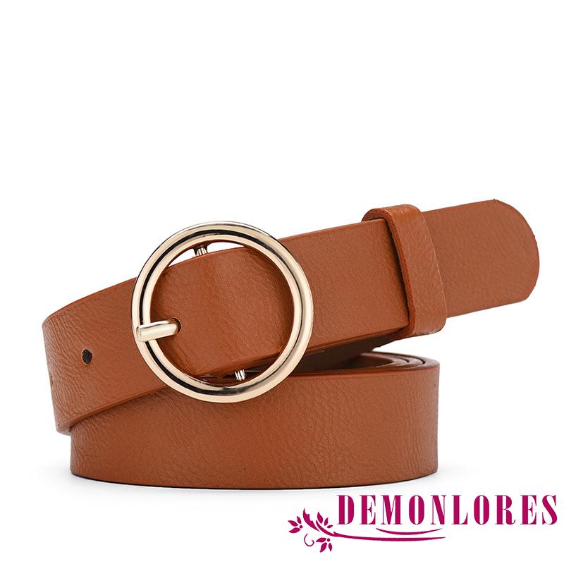 Thắt lưng da mềm màu trơn thiết kế cổ điển sành điệu cho phái nữ