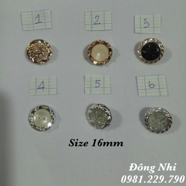 Nút Áo Vest Size 16mm