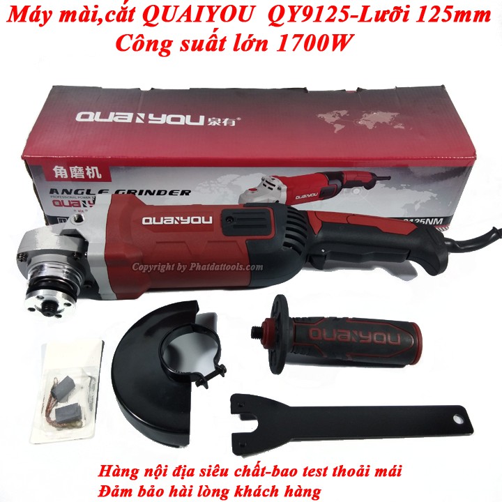 Máy mài cắt đa năng cỡ lớn QUAIYOU 9125 Công suất 1700W-Hàng nội địa chất lượng cao-Bảo hành 6 tháng