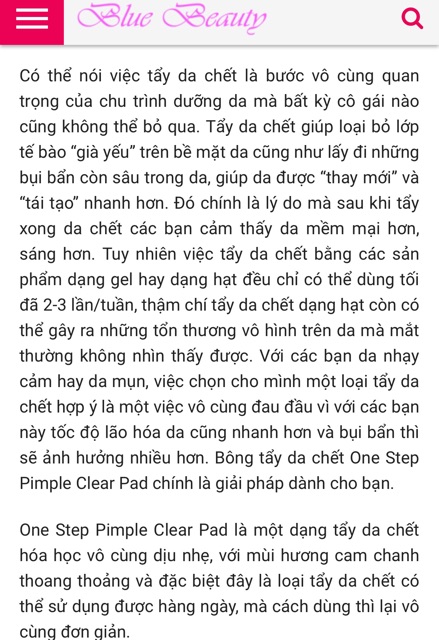 Bông tẩy da chết One Step Original Clear Pad Cosrx (mẫu mới)