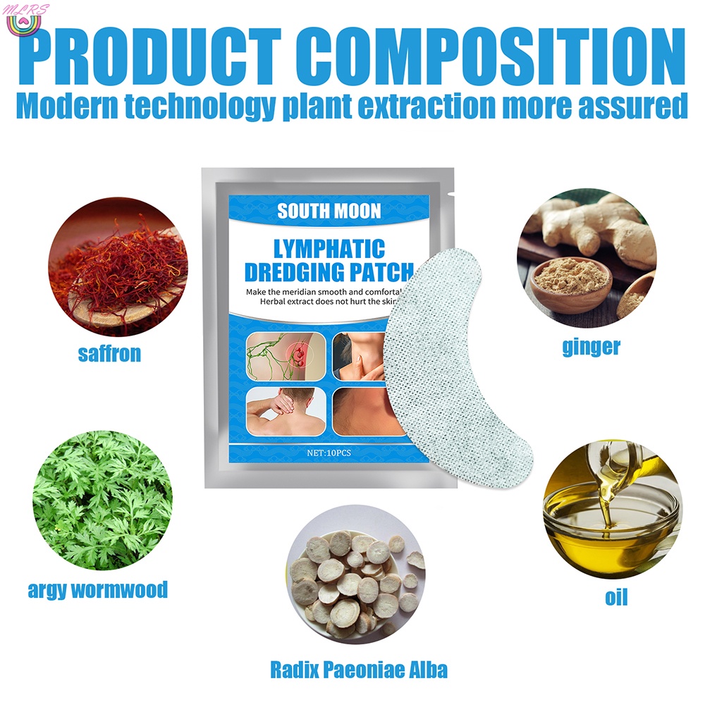Bộ 10 Miếng Dán Thảo Dược Lymph Chăm Sóc Sức Khỏe Làm Săn Chắc Vùng Da Dưới Cánh Tay/Thắt Lưng/Ngực | BigBuy360 - bigbuy360.vn