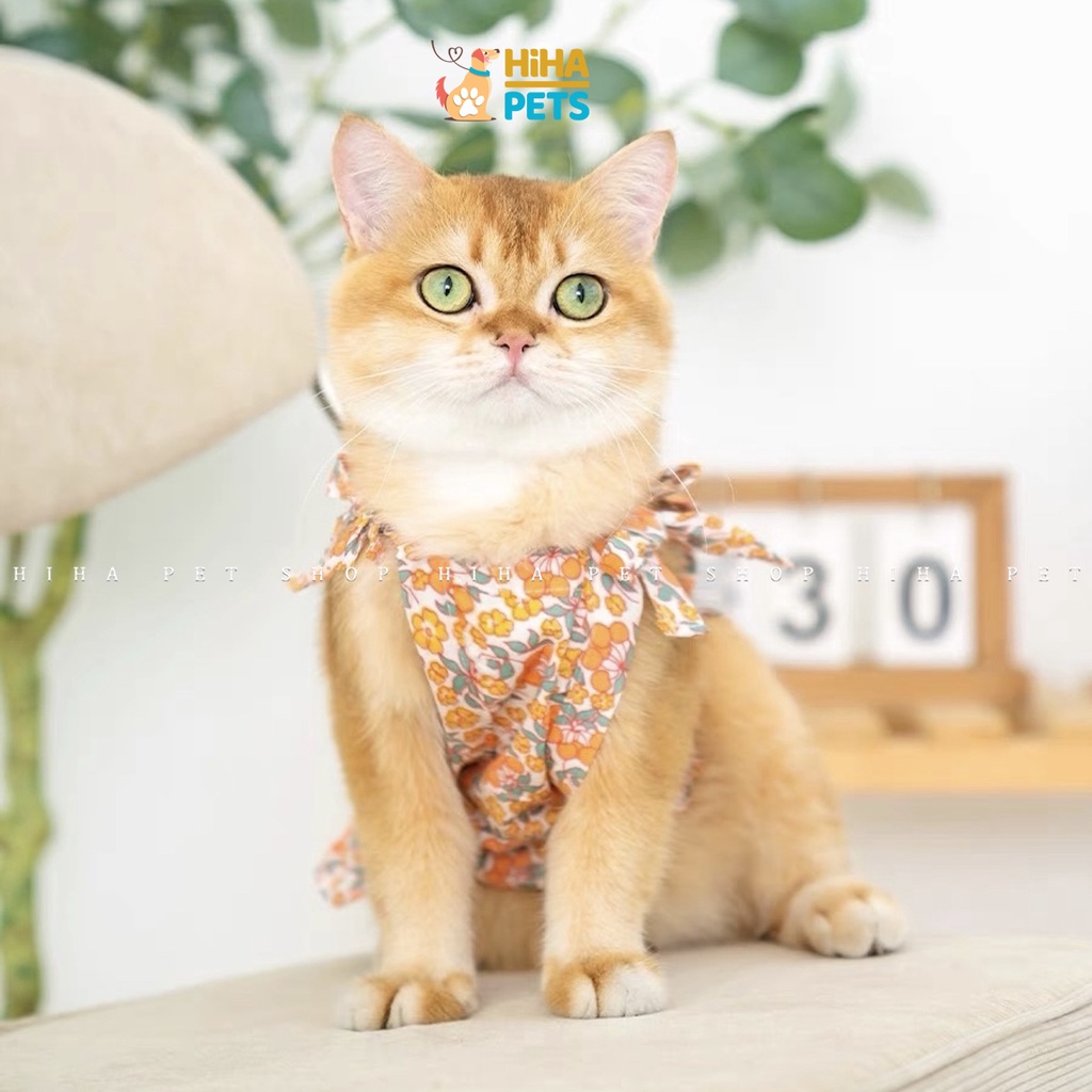 Váy Áo Cho Chó Mèo Mùa Hè hihapet , Quần Áo Thú Cưng Dây Cao Cấp