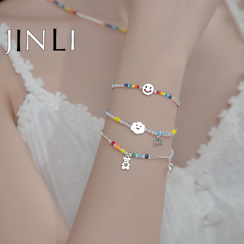 Vòng tay hợp kim xỏ hạt nhiều phong cách thời trang cho nữ