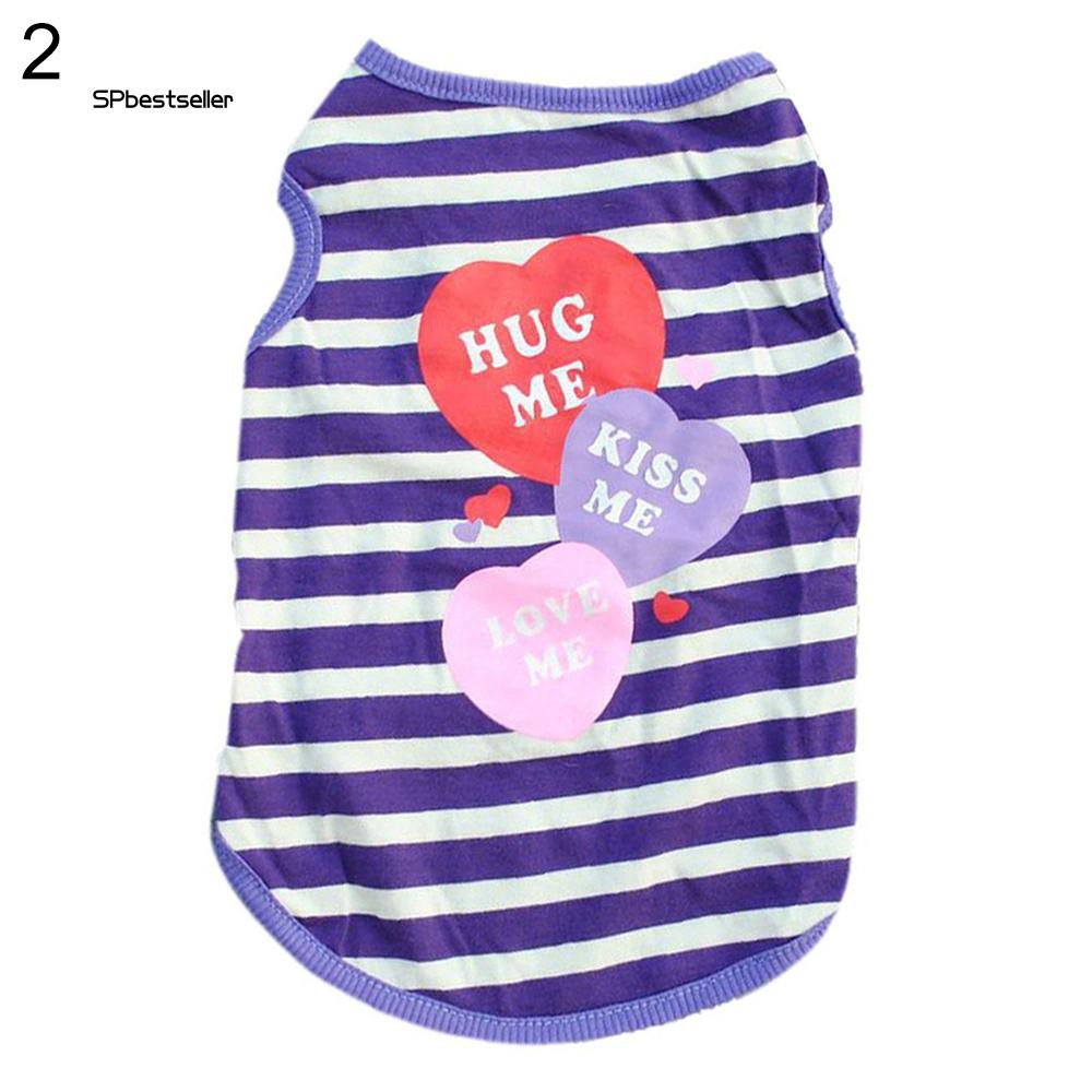 Áo thun sọc ngang xinh xắn dành cho chó