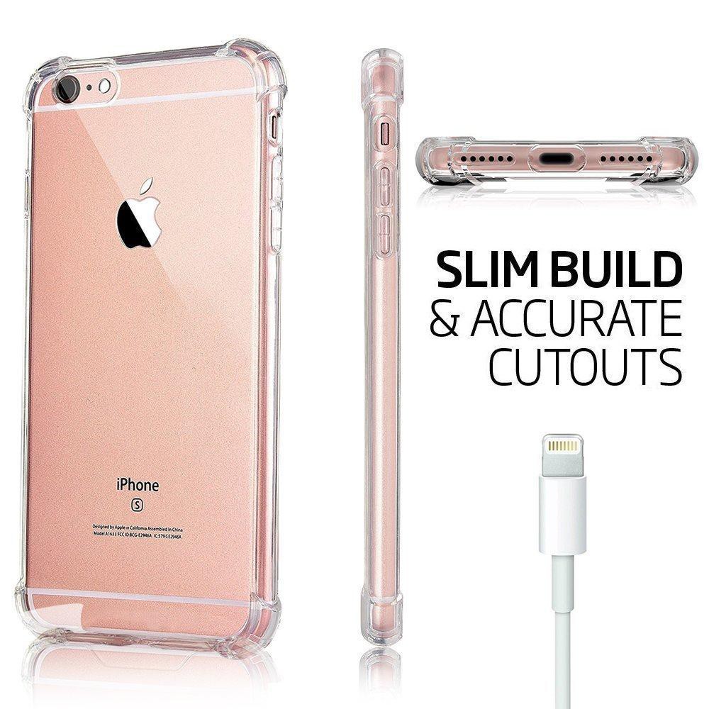 Ốp lưng chống sốc iphone 6 7 8 x 11, ốp điện thoại ip chống va đập silicone trong suốt, cắm sạc thoải mái ko bị cấn