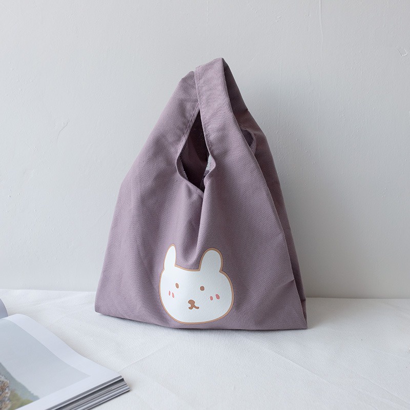 Túi Vải Tote Nhỏ Đựng Hộp Cơm XinhStore Hình Gấu